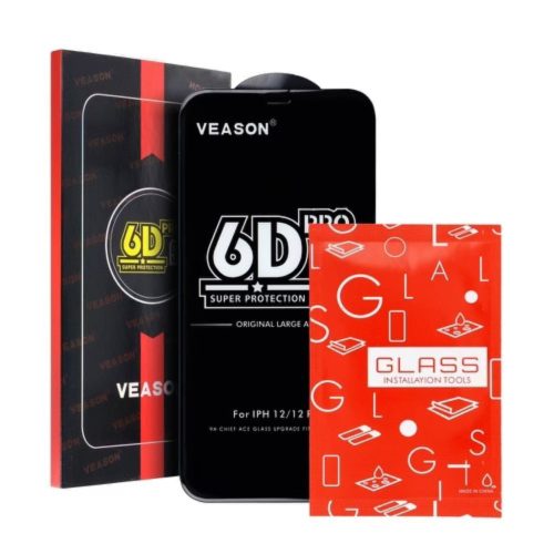 iPhone 14 Pro Max Teljes Kijelzős Üvegfólia (Veason 6D Pro)
