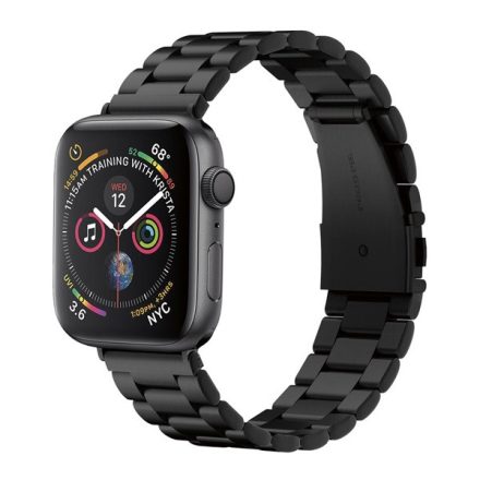 Spigen Modern Fit Apple Watch 45/44/42mm fém szíj, fekete