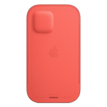 Apple iPhone 12/12 Pro MagSafe-rögzítésű bebújtatós bőr tok, pink citrus