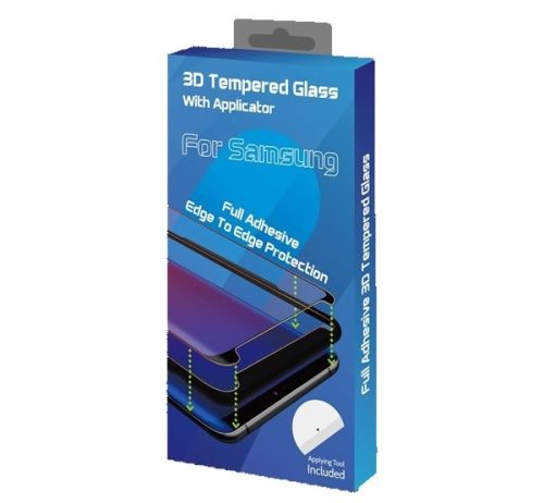 Goldspin Samsung Galaxy A42 5G Nano Silk hajlított kijelzővédő üvegfólia, fekete