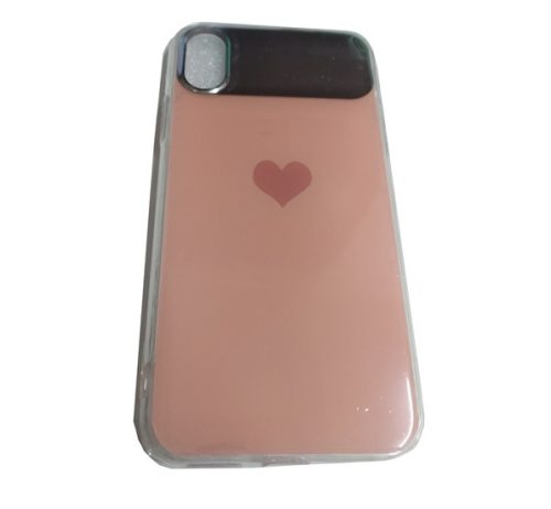 Apple iPhone SE 2022/2020/8/7 szív mintás hátlap tok, rózsaszín