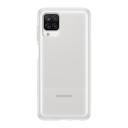 Samsung Galaxy A12 Soft Clear gyári szilikon tok, átlátszó, EF-QA125TTE