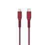 Uniq Flex USB-C - Lightning MFi adatkábel, 1,2m, piros