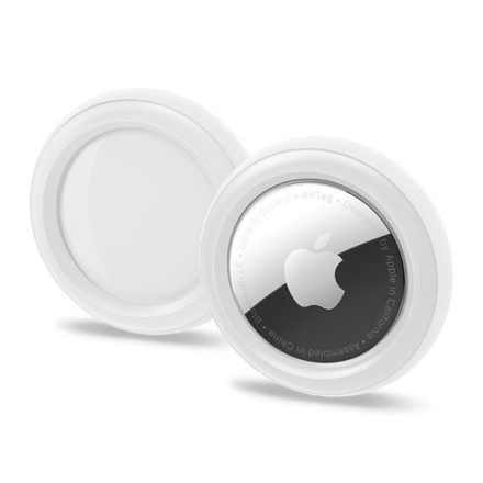 Spigen Silicone Fit Apple AirTag tok, fehér (2db)