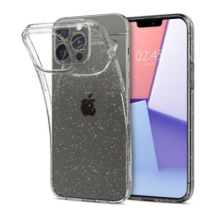 Spigen Liquid Crystal Glitter Apple iPhone 13 Pro Crystal Quartz tok, átlátszó