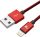 Rampow Lightning MFi adatkábel, 3m, piros-fekete, RAB12