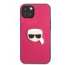 Karl Lagerfeld Head bőr hátlap tok Apple iPhone 13 mini, rózsaszín