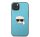 Karl Lagerfeld Head bőr hátlap tok Apple iPhone 13 mini, kék