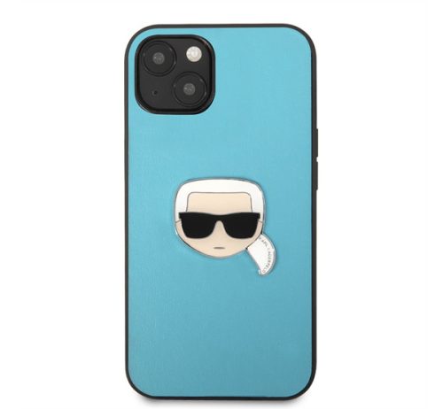 Karl Lagerfeld Head bőr hátlap tok Apple iPhone 13 mini, kék