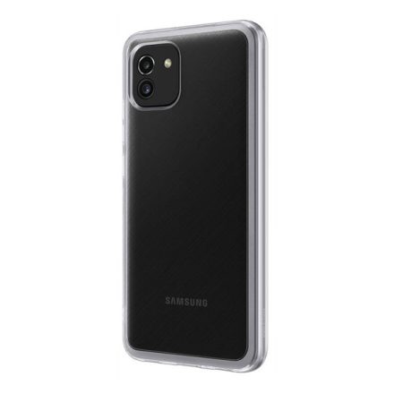 Samsung Galaxy A03 Soft Clear gyári szilikon tok, átlátszó, EF-QA036TT
