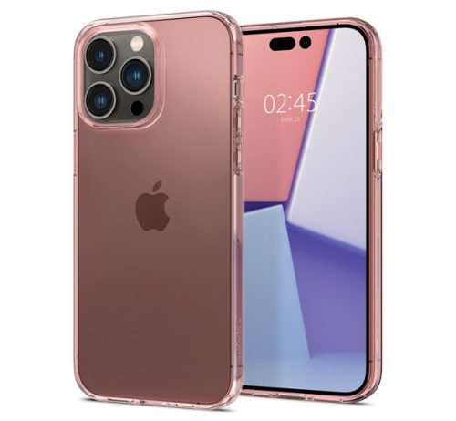 Spigen Crystal Flex Apple iPhone 14 Pro Rose Crystal tok, rózsaszín-átlátszó