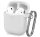 Phoner Simple Apple Airpods 1/2 szilikon tok akasztóval, fehér