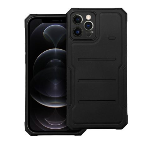 Heavy Duty Apple iPhone 12 Pro ütésálló szilikon tok, fekete